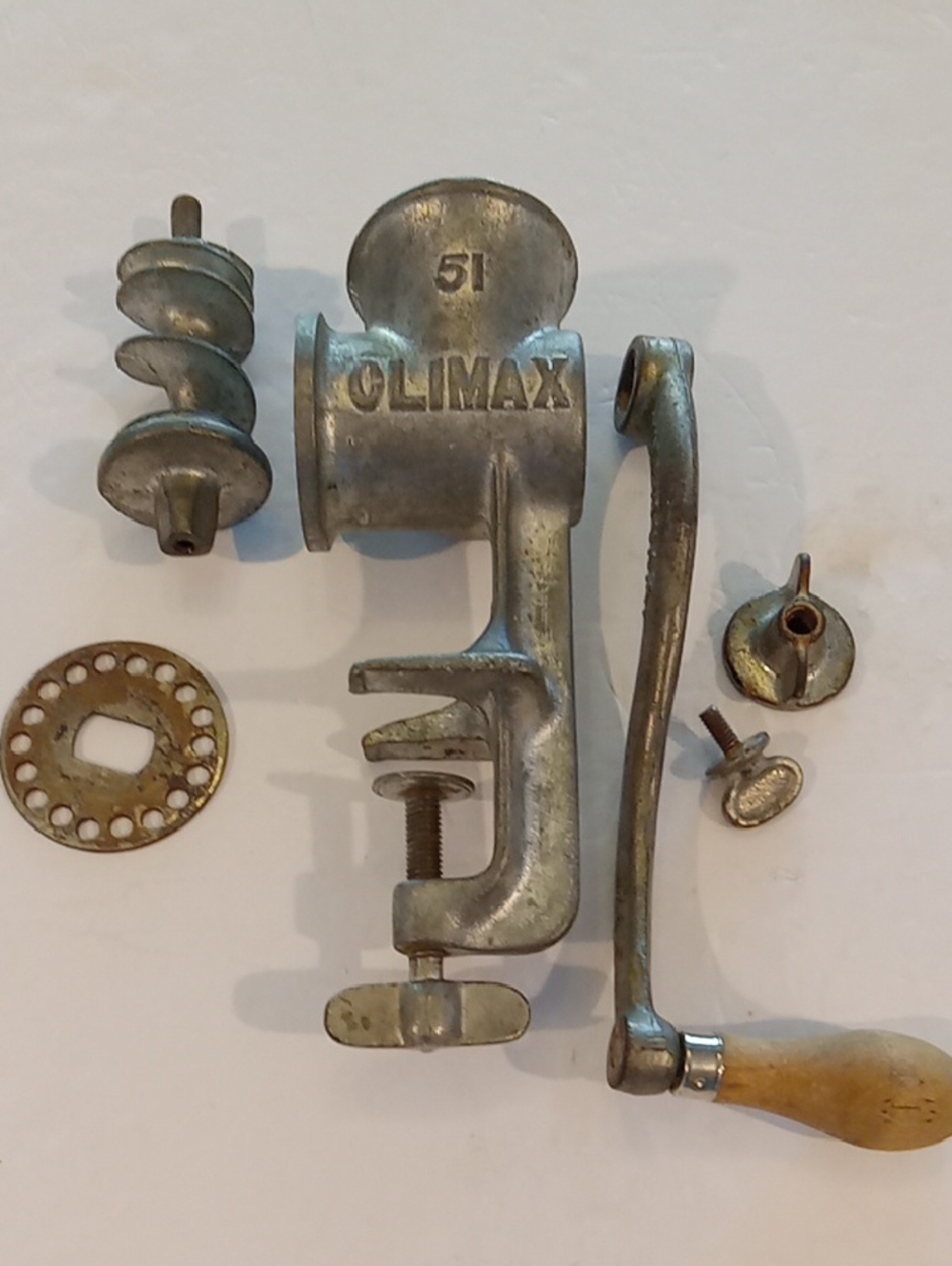 Climax No. 51 Cast Metal Meat Grinder Made In USA